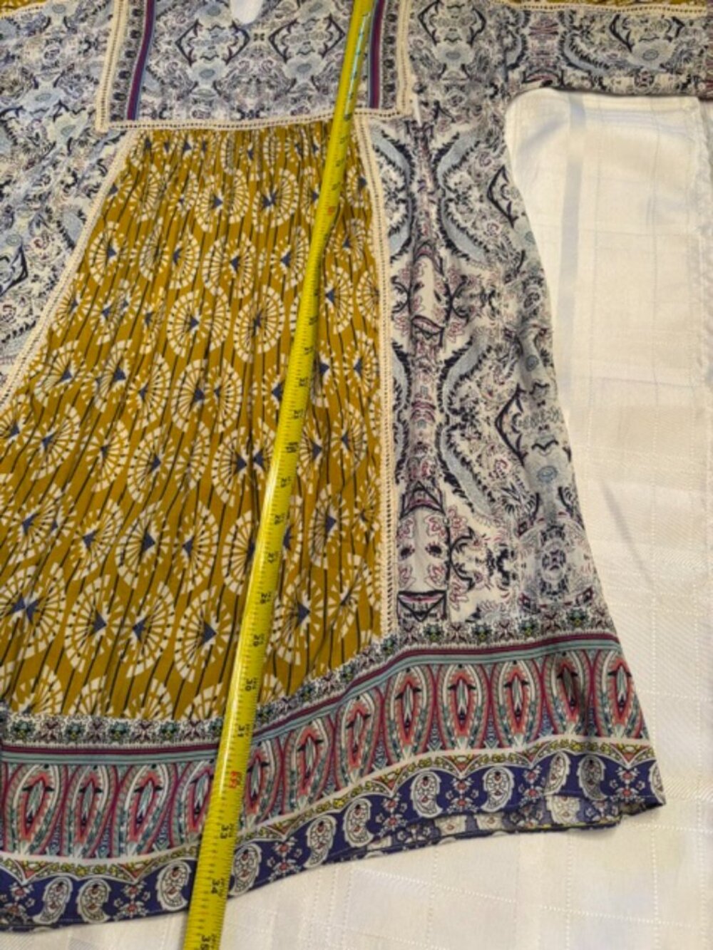 Sundance Terraza Dress in Blue Citron Petite Small - Picture 11 of 12